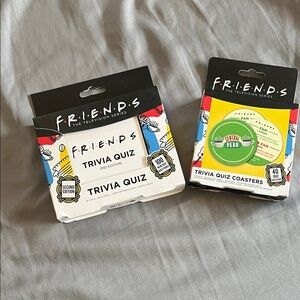FRIENDS Trivia Quiz & Coaster Set - Black, White, Yellow, Red, Blue, Green